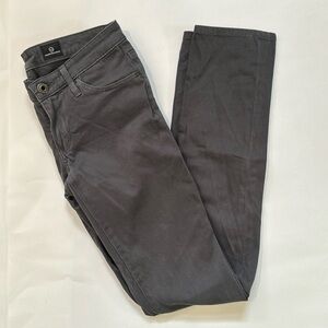 AG stilt cigarette leg brown sateen pants